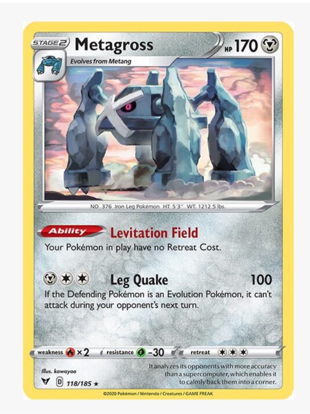 Metagross SWSH04: Vivid Voltage Pokemon Trading Card